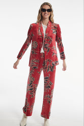 VELVET PRINT FACRE JACKET